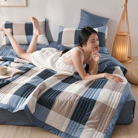 Couette D'été Légère Microfibre Réversible - Taille 110x150cm à 200x230cm - Lavable En Machine - Douce Et Respirante - Pour Enfants Ou Couples