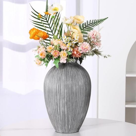 Vase De Sol Décoratif 58 Cm - Style Campagne Moderne, En PP, Pour Fleurs Fraîches Ou Séchées - Pièce Maîtresse Salon, Mariage, Déco Intérieure