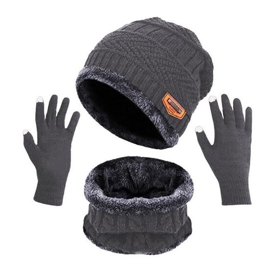 Bonnet Tricoté Chapeau Hiver, Aiglam Bonnet Chapeau Écharpe d'hiver Cap