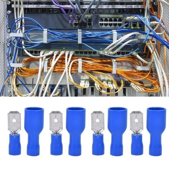 Lot de 140 cosses de câble à anneau en cuivre 8 tailles différentes avec  boîte pour sertir fils électriques, connecteurs, coss[1093] - Cdiscount  Bricolage