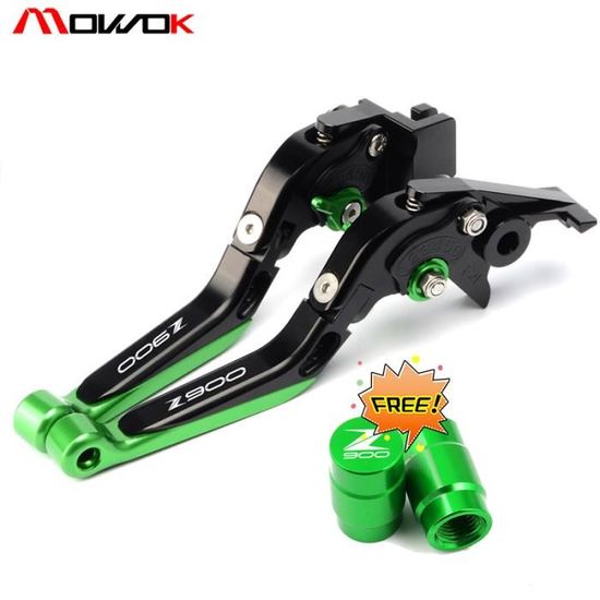 Paire De Leviers Court CNC Vert Pour Kawasaki ZZR 400 - Neuf, Installation Facile