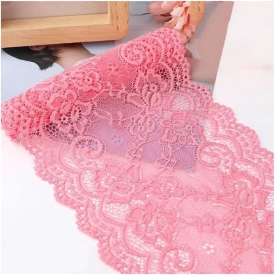 Ruban En Dentelle Vintage Élégante 14 Cm Large - Ruban Décoratif En Coton Pour Couture, Mariage, Lingerie Et Décoration Maison - Noir