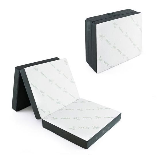 Matelas Pliable Sweetnight 3 Parties – Mousse Haute Densité + Bambou, Housse Lavable, Pour Invités/camping, Taille Full