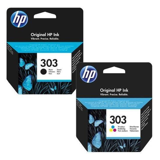 Multipack HP 303 pour imprimante HP Envy Photo 6232 - Noir et Couleur +  surligneur offert