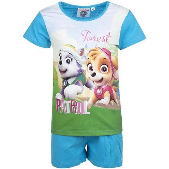 Paw Patrol Pyjama court pour fille avec t-shirt
