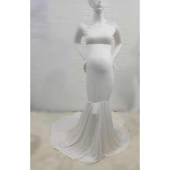 Robe De Maternité Sans Manches - Longue Et Confortable - Idéale Pour Photos, Grossesse Et Occasions Spéciales - 4
