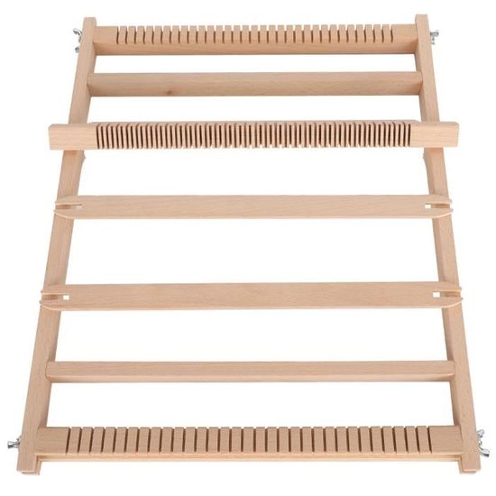 Métier à Tisser En Bois Pour Enfants Avec 12 Couleurs De Fil - Cadre 21x16 Cm, Navette, Peigne - Activité Manuelle Créative DIY - 3