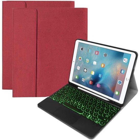 Clavier Bluetooth Rétroéclairé Pour IPad Pro 12.9″ 1ère/2ème Génération – AZERTY Français, Touchpad, étui Protection