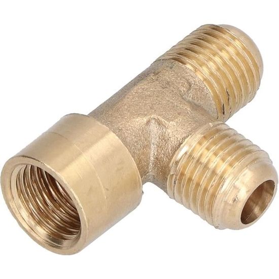 Clapet Anti-Retour 3 Voies Pour Compresseur - Filetage Mâle 10x16x20mm, Laiton, Pour Raccordement Tubes