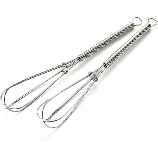Batteur à œufs Manuel à Manivelle - Acier Inoxydable, Double Tête Rotative - 31cm