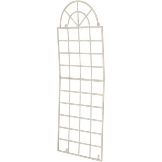 Treillis Mural VIVA En Fer Patiné Bronze - 180x70 Cm - Support Robuste Pour Plantes Grimpantes & Rosiers
