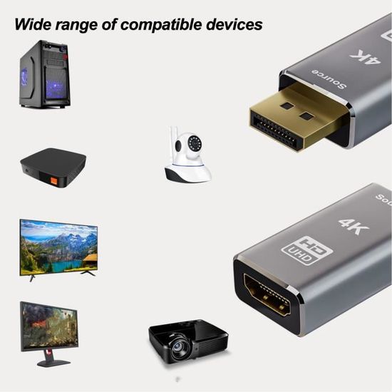 Dispositif De Diffusion D'Écran, Adaptateur D'Affichage Sans Fil 1080P HD, Adaptateur De Mise En Miroir D'Affichage Sans Fil, Construction Robuste