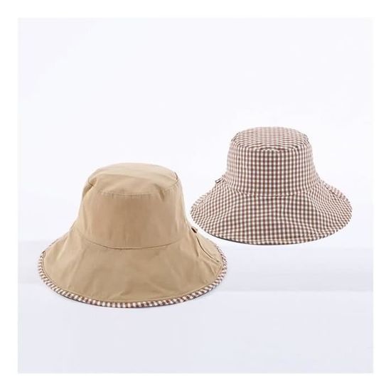 Chapeau Melon KUMSODE Bob Homme Femme Chapeau De Soleil En Coton Anti-UV Chapeau De Chapeau Pliable Voyage Plage