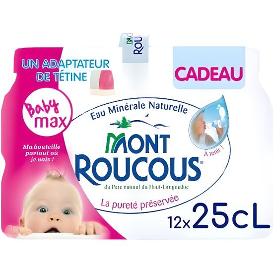 Eau minérale baby 12 x 0.25 L Mont Roucous Cdiscount Au quotidien