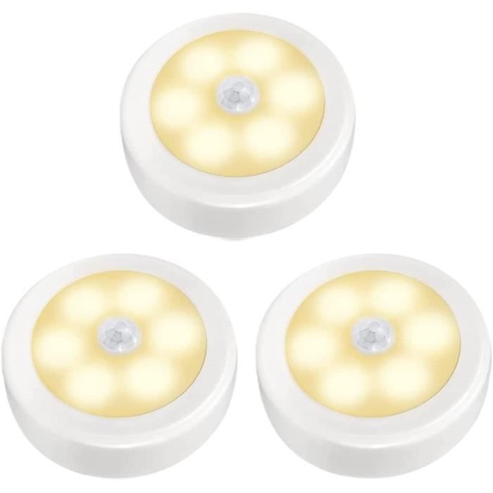 3packs Lampe à Détecteur De Mouvement Lampe à Détecteur De Mouvement D