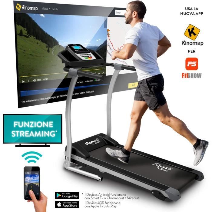 Sixtus Tapis Roulant électrique Pliant Capteur Cardiaque Bluetooth App 3,5 KW