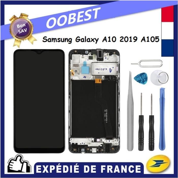 NOIR Ecran LCD complet vitre tactile Chassis pour Samsung Galaxy A10 2019 A105 avec outils
