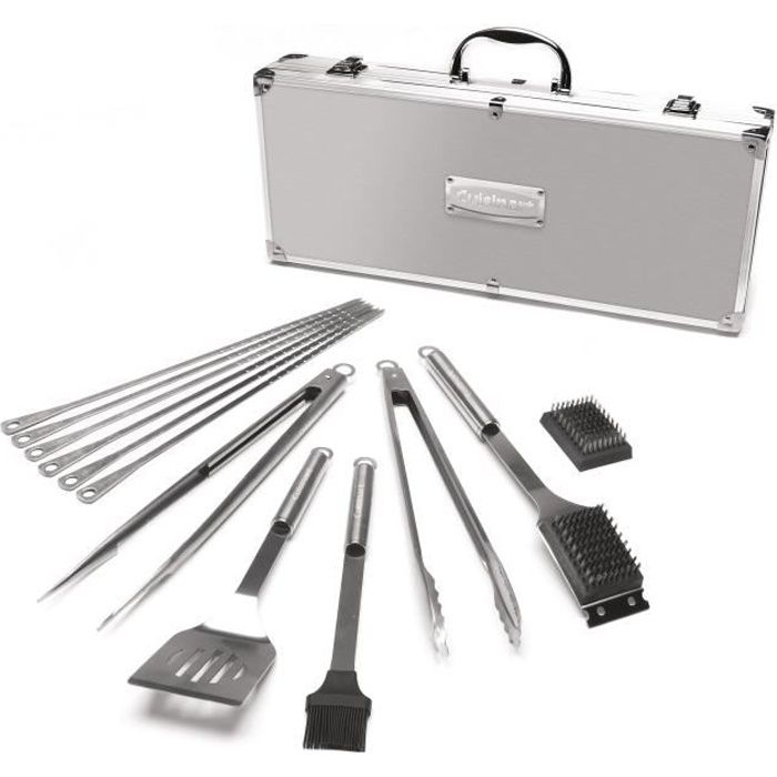 CUISINART Kit valise premium 13 ustensiles - SBQ01E - pour barbecue - Acier/Aluminium