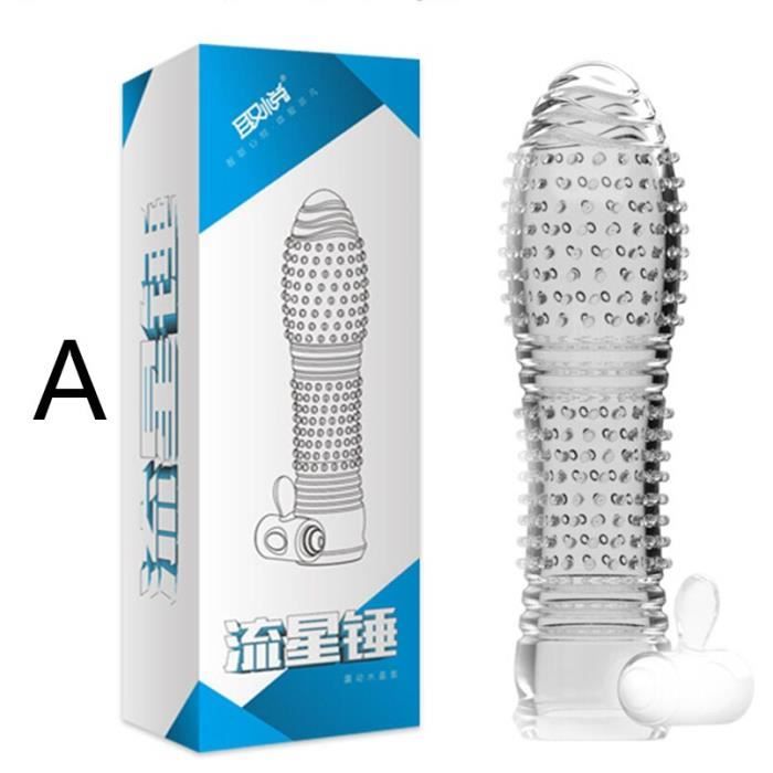 3 Types préservatifs Granule fil ondulé ligne retard élargissement pénis manchon oeuf vibrateur réutilisable - Type A Granule