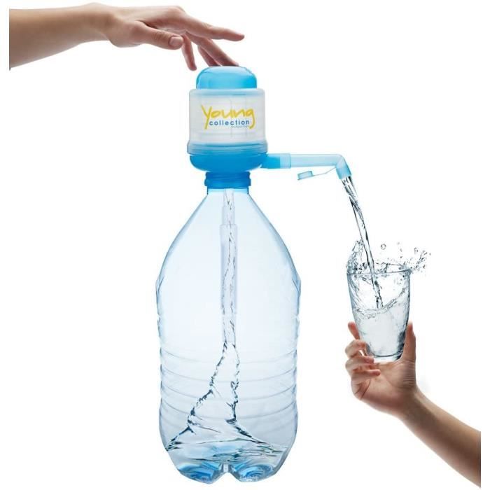Agua Quick Cristaline Pompe pour Bouteilles De 5 litres - l'original - Young Collection Edition (Bleu) avec adapteur 48/38 mm