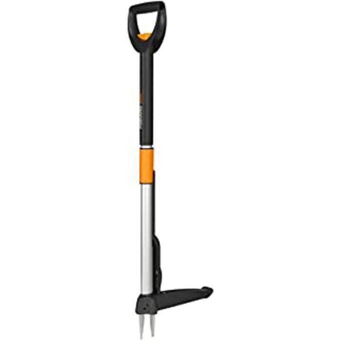 Désherbeur Télescopique, Longueur: 1-1,19 M, Manche En Acier Inoxydable-Poignée En Plastique, Noir-Orange, Smartfit, 1020125
