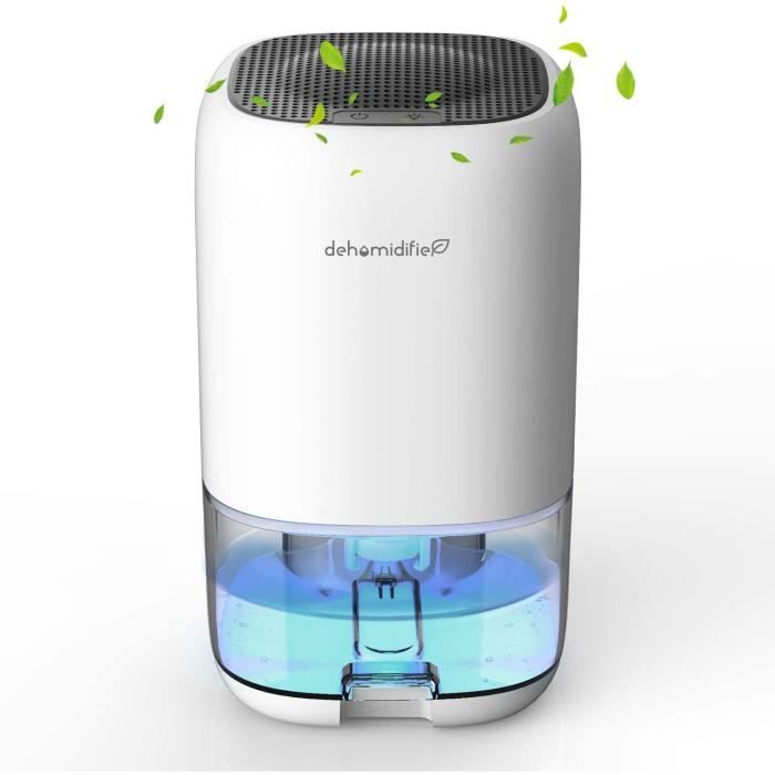 DOUHE Deshumidificateurs d'air, 1000 ml Déshumidificateur Electrique, Silencieux, 7 couleurs LED, Faible Consommation d'énergie, Por