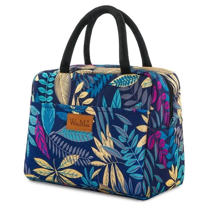 Sac à Lunch Portable,Winmax marque impression florale Portable isolation déjeuner sacs thermique nourriture - Type BX006-2big