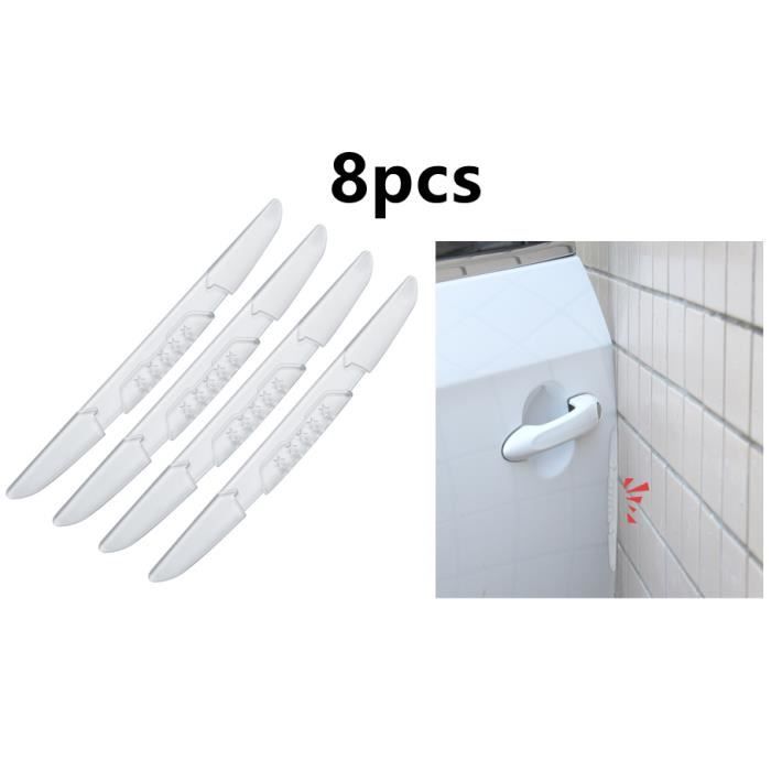 Protection Portière Voiture,Anti Collision Protector,Voiture Bord de Porte Protection Bandes Autocollant,Anti-frottement,Blanc,8pcs