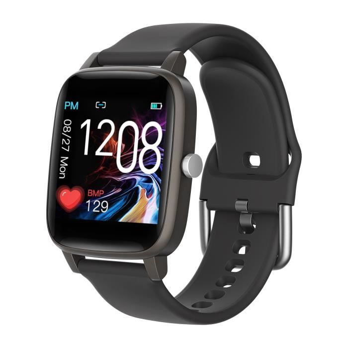 Montre connectée MMTek Thermo Care Advance avec thermomètre et Rythme cardiaque Bracelet montre intelligente fitness - Noir