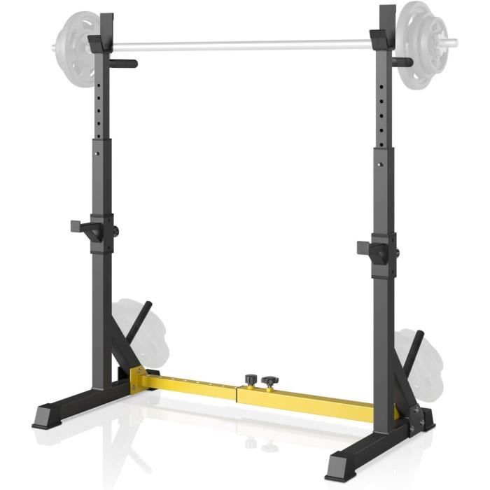 FEMOR Repose Barre Musculation, Barre Horizontal Barbell Rack, Support Squat Charge 250kg (Sans Haltères)