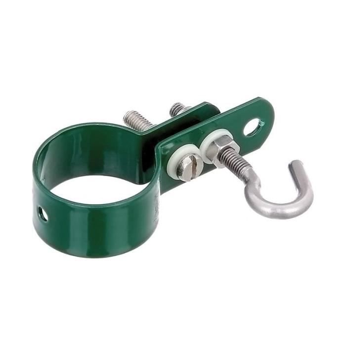 Collier de serrage pour poteau grillage contreventement.vert 38mm (Par 10) - 4004338655594