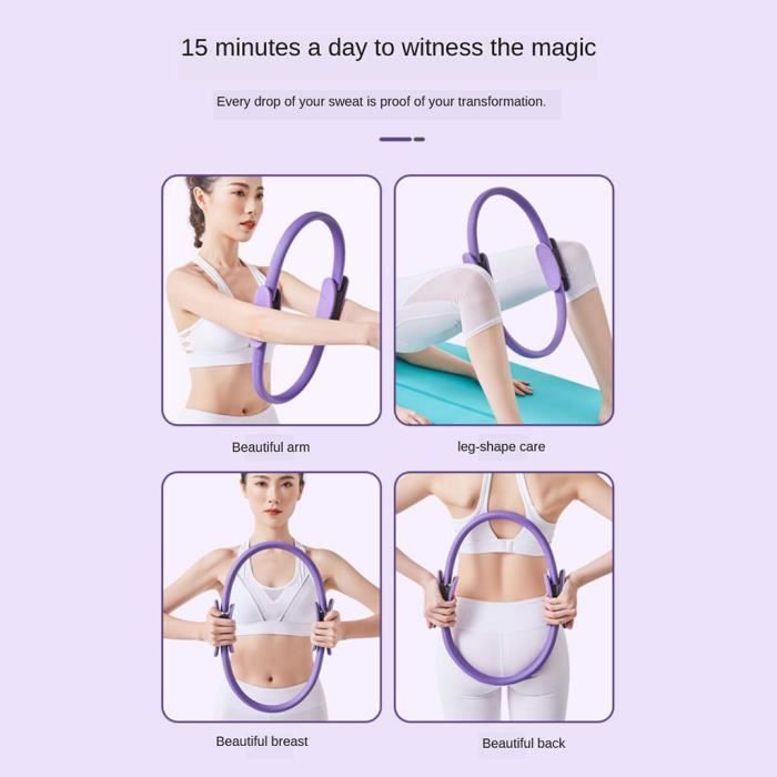 Bague Pilates Cercle Ultra-Fit Corps Équilibré, Grands Exerciseurs pour les Jambes, Outil d'Équipement de Fitness pour Rose