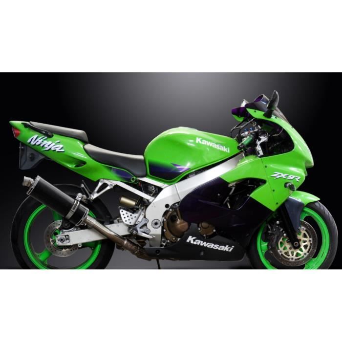 KAWASAKI ZX9R-98/99- SILENCIEUX ECHAPPEMENT OVALE CARBONE 350 mm -DELK
