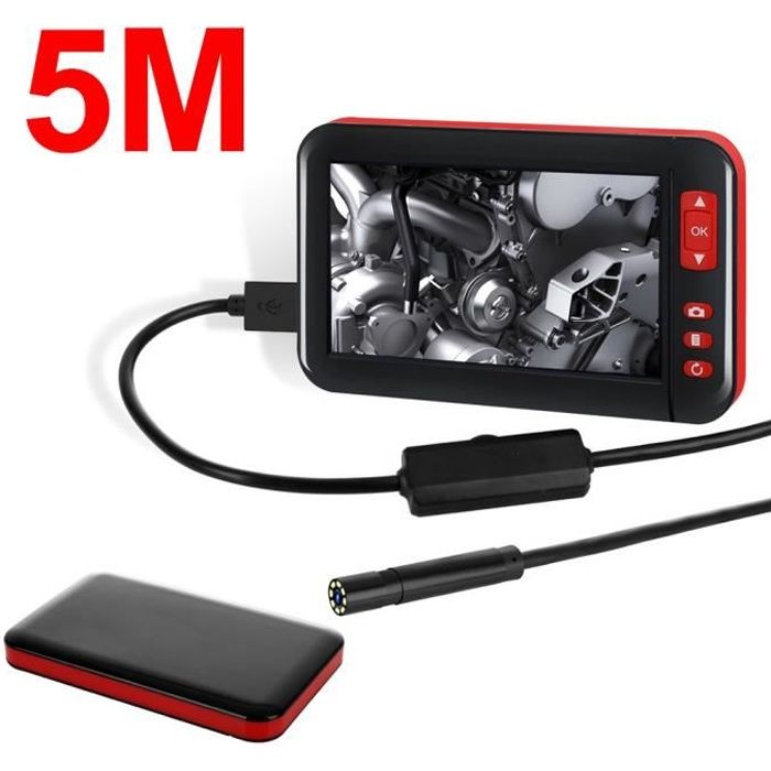 5M Écran couleur HD 1080P Digital Endoscope Caméra d'inspection Photo Vidéo étanche