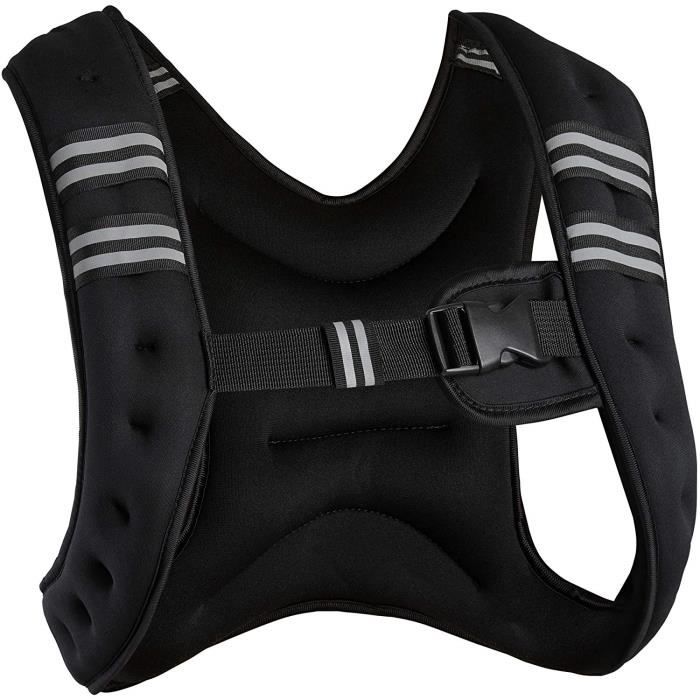 Gilet lesté 10kg - gilet de course liberté de mouvement optimale - bande réflectrice