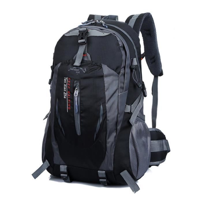 40L Sac à dos Voyage Sac de Sport en plein air Militaire Tactique Escalade Alpinisme Sac à dos camping randonnée trekking - Noir