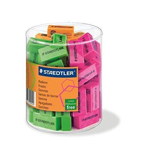 Staedtler 526F gomme neonfarbig en pot 60 pièces - 4007817010594