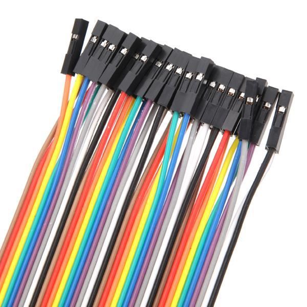 TEMPSA 40Pcs 30cm Câbles Dupont Jumper Male To Female Pour Arduino