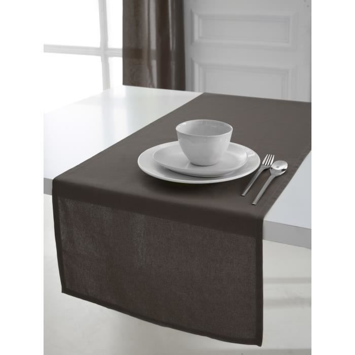 TODAY Chemin de table 50x150cm coton BRONZE