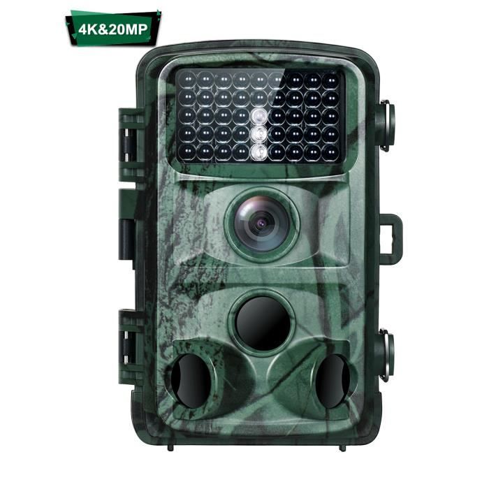 4K 20MP Caméra de Chasse TOGUARD 2,4''LCD Trail caméra 42 LEDs avec 3 capteurs infrarouges de vision nocturne 120 ° détection