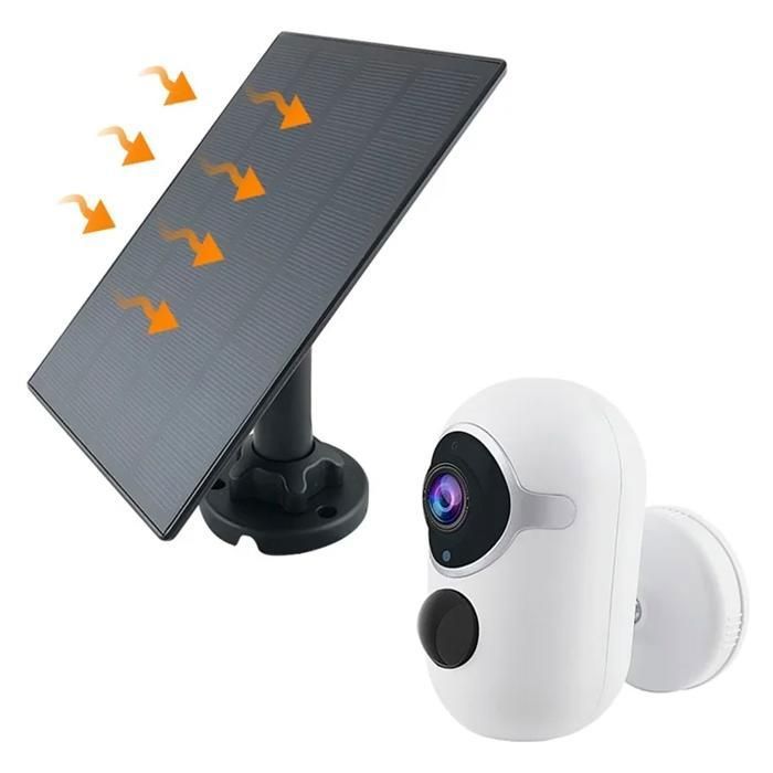 Caméra De Surveillance Extérieure 4K Double Objectif - WiFi 2.4/5GHz - Panneau Solaire - Suivi Automatique - Vision Nocturne Couleur - Étanche IP66