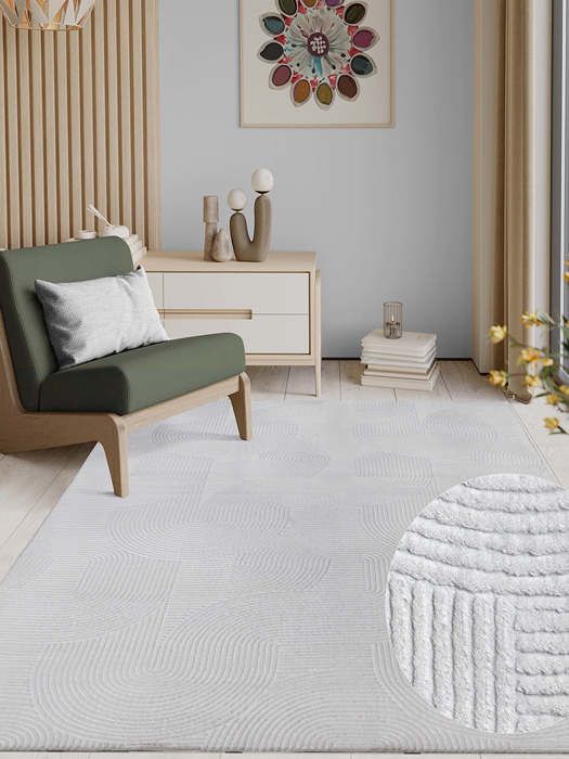Tapis Salon - THE CARPET - Rio - Blanc - 140x200 cm - Antidérapant
