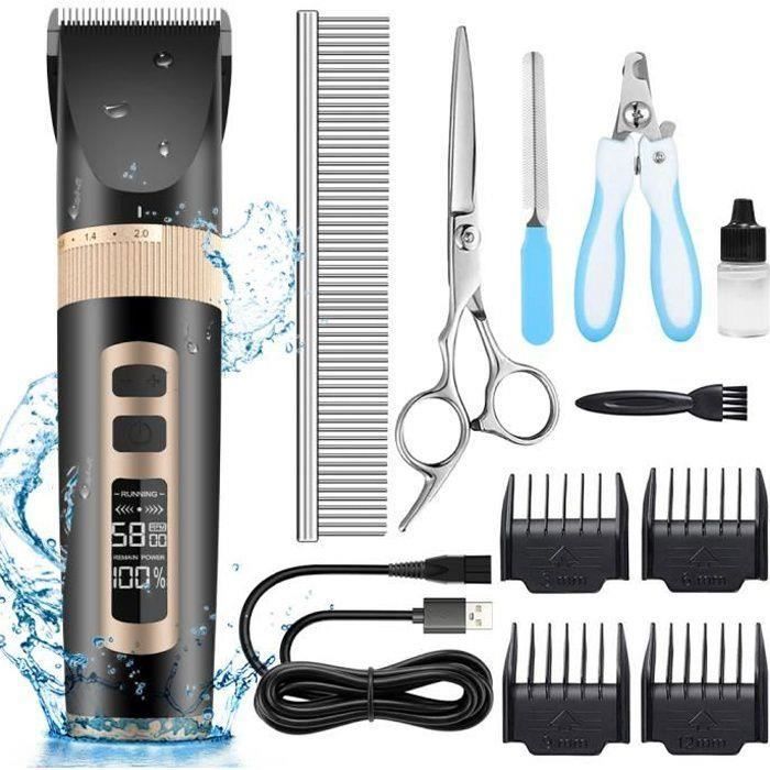 Meilleurs prix pour YYV Tondeuse Chien Chat Animaux Professionnelle Electrique Silencieuse Tondeuse Animaux Rechargeable Affichage LCD 3 Vitesses