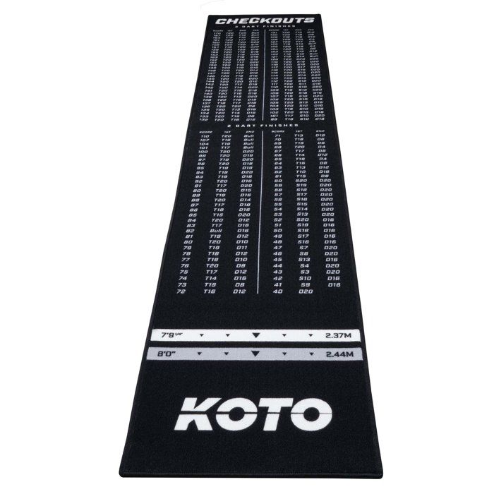 KOTO - Tapis Checkout Rouge 285 x 80 cm Incl. Indicateur de Score Antidérapant Tapis Flechette Sol - Maison KOTO - Tapis Checkout Rouge 285 x 80 cm Incl. Indicateur de Score Antidérapant Tapis Flechette Sol - Maison