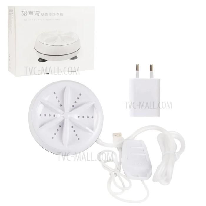Mini Machine à Laver Portable Ultrasonique - Pour Voyage Et Enfants - Nettoyage Muet Et Germicide - Alimentation USB - Bleu/Rose