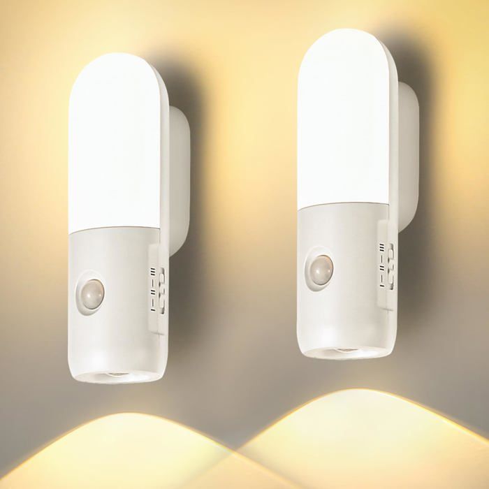 Veilleuse Rechargeable - KCVV - 1200mAh - Détecteur de Mouvement - 3 Modes dÉclairage - Installation Magnétique