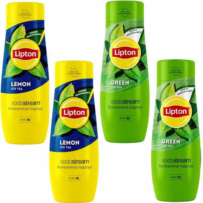 Lot de 4 concentrés SodaStream 2x (Lipton Citron+Vert)