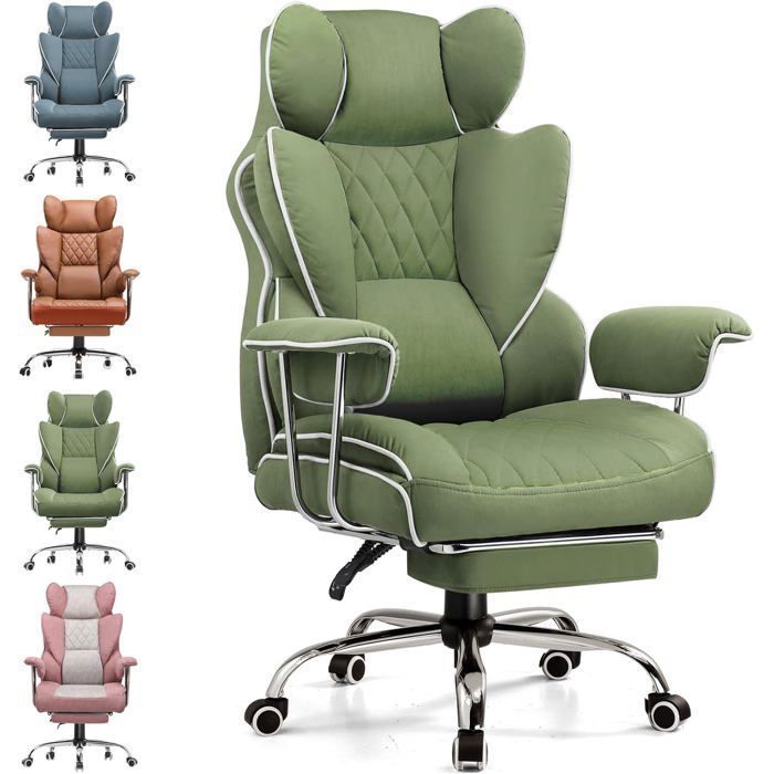 Chaise Gaming - GTPLAYER - Ergonomique - Support lombaire à ressorts ensachés - Dossier diamant - Repose-pieds