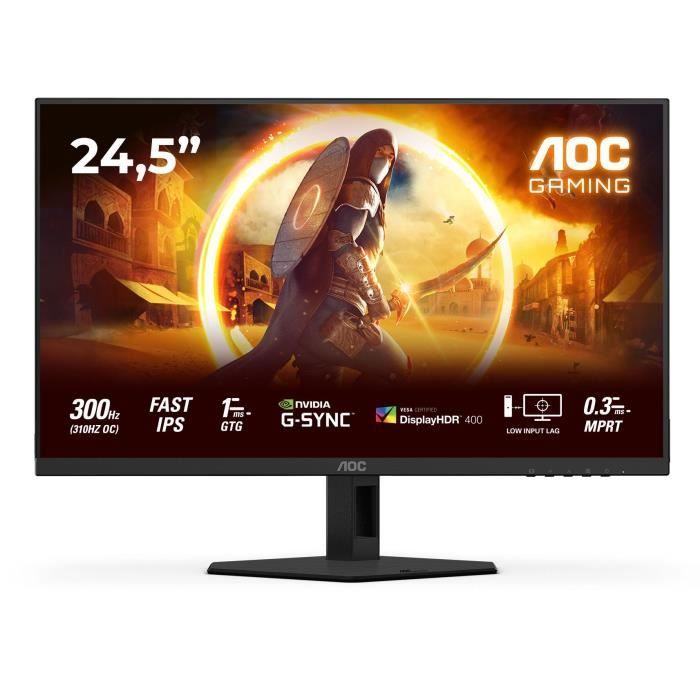 Ecran PC – AOC – 25G4SRE – 25 Fast IPS – 03ms – FHD 1920×1080 – 300Hz OC 310Hz