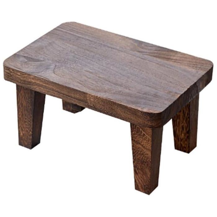 Tabouret - Forme K - Bois massif (pin) - Portable - Rond marron